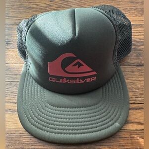 Quiksilver DISCONTINUED Olive Green Trucker Hat